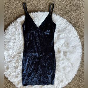 Joe‎ & Elle Velvet Mini Dress Blue Womens Size Small